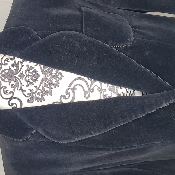 Miss Style of Course vintage 70's black velvet single breated blazer fully lined - Picture 3 of 14